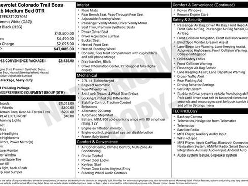 New 2026 Chevrolet Colorado Trail Boss AWD/4WD image 30