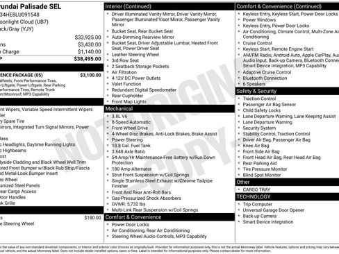 Used 2020 Hyundai Palisade SEL w/ Convenience Package image 31