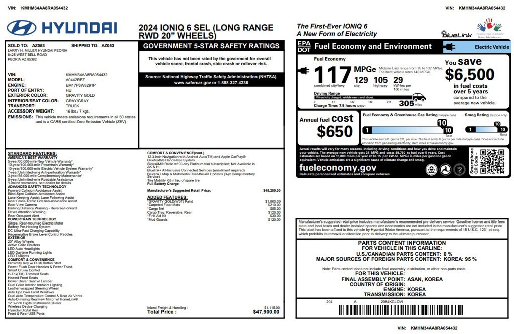 Used 2024 Hyundai Ioniq 6 SEL RWD image 3