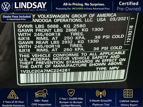 Used 2021 Volkswagen Atlas Cross Sport SE AWD/4WD image 27