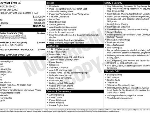 Used 2025 Chevrolet Trax LS w/ LS Convenience Package FWD image 11