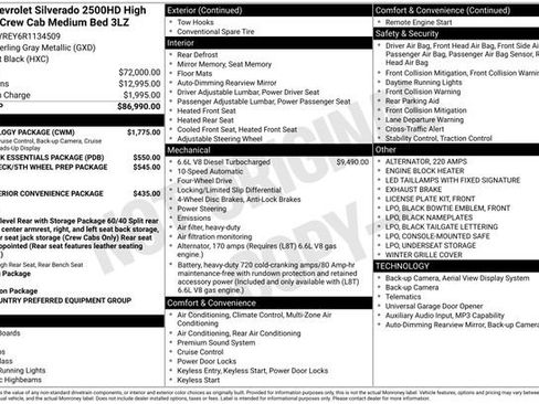 Used 2024 Chevrolet Silverado 2500 High Country w/ Technology Package AWD/4WD image 2