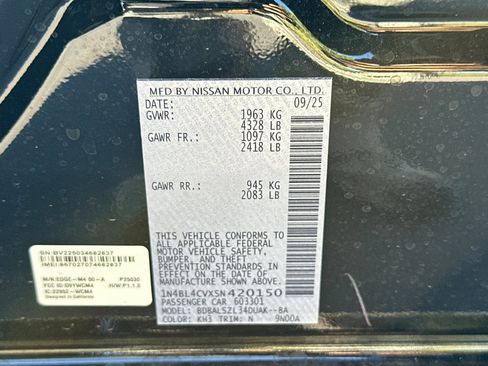 New 2025 Nissan Altima 2.5 SR w/ SR Premium Package image 26