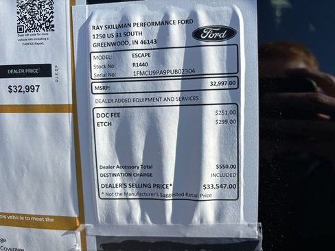 Certified 2023 Ford Escape ST-Line Elite w/ Premium Technology Package AWD/4WD image 3