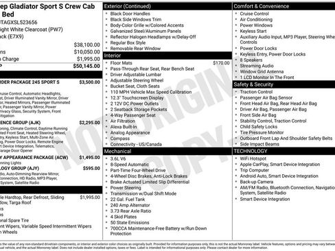 New 2025 Jeep Gladiator Sport image 45