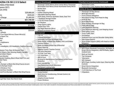 New 2026 MAZDA CX-50 AWD 2.5 S w/ Cargo Package image 37