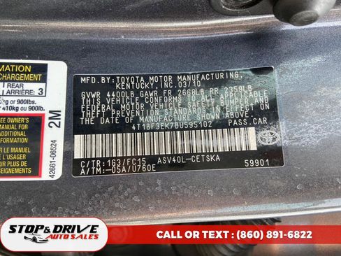 Used 2011 Toyota Camry SE w/ Fleet Convenience Pkg image 16