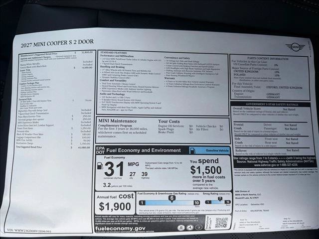 New 2027 MINI Cooper S FWD image 19