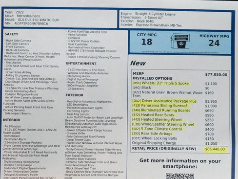 Used 2022 Mercedes-Benz GLS 450 4MATIC image 58