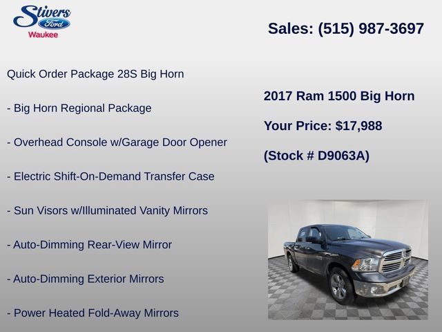 Used 2017 RAM 1500 Big Horn AWD/4WD image 8