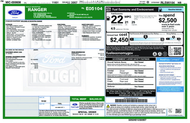 Certified 2024 Ford Ranger XL w/ Trailer Tow Package RWD image 29