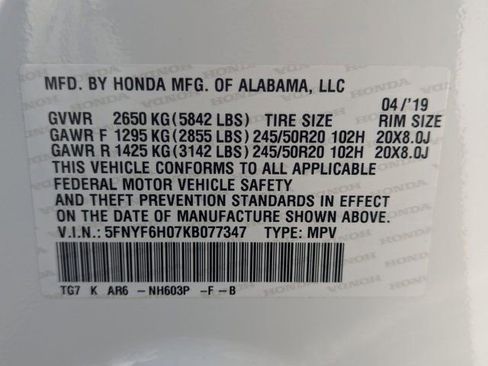 Used 2019 Honda Pilot Elite image 30