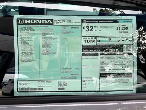 New 2025 Honda Accord SE image 21