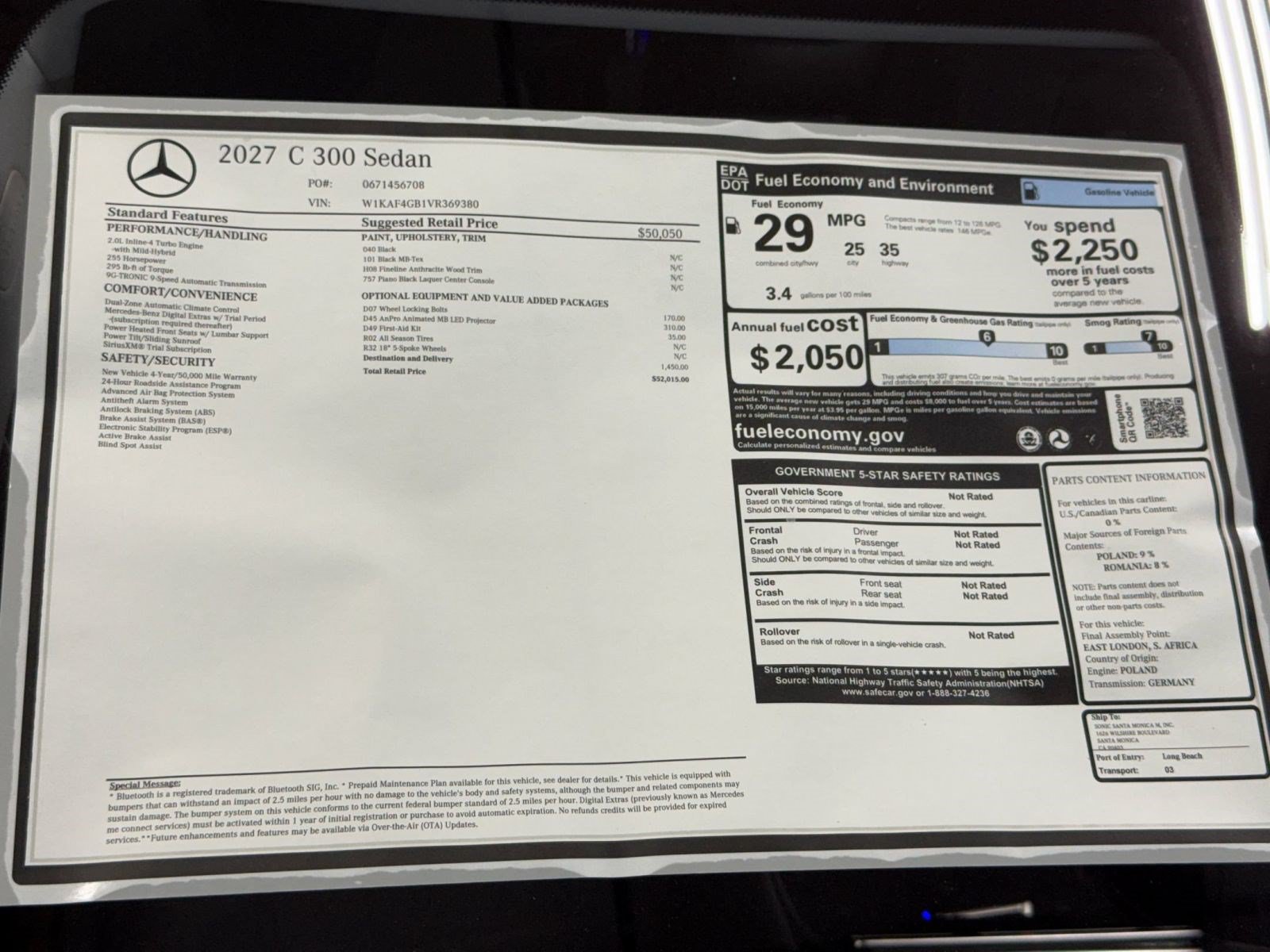 New 2027 Mercedes-Benz C 300 Sedan image 33