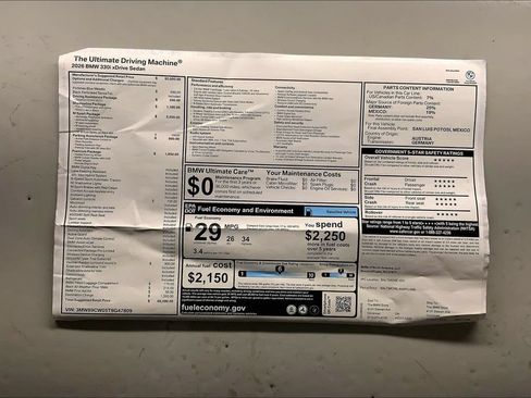 New 2026 BMW 330i xDrive Sedan w/ M Sport Package AWD/4WD image 12