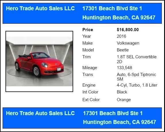 Used 2016 Volkswagen Beetle 1.8T SEL FWD image 60