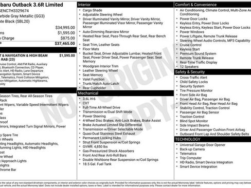 Used 2017 Subaru Outback 3.6R Limited image 50