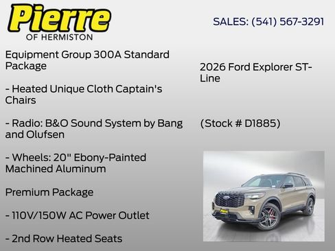 New 2026 Ford Explorer ST-Line w/ ST-Line Street Pack AWD/4WD image 6