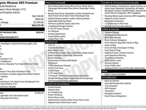 Used 2024 Toyota 4Runner SR5 Premium w/ Moonroof Package RWD image 4