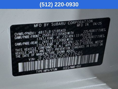 Used 2025 Subaru Crosstrek 2.0i Premium image 41