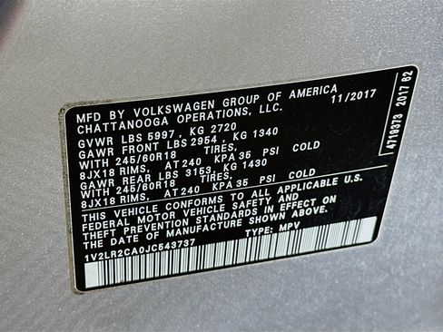Used 2018 Volkswagen Atlas SE image 12