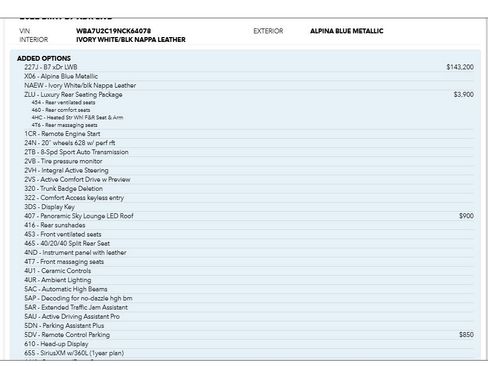 Used 2022 BMW ALPINA B7 xDrive w/ Luxury Rear Seating Package image 7