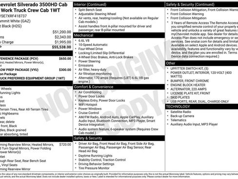 New 2024 Chevrolet Silverado 3500 W/T w/ WT Convenience Package AWD/4WD image 16