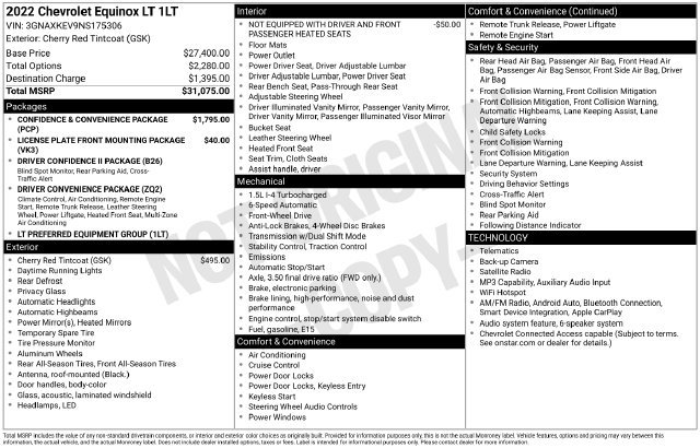 Used 2022 Chevrolet Equinox LT FWD image 65