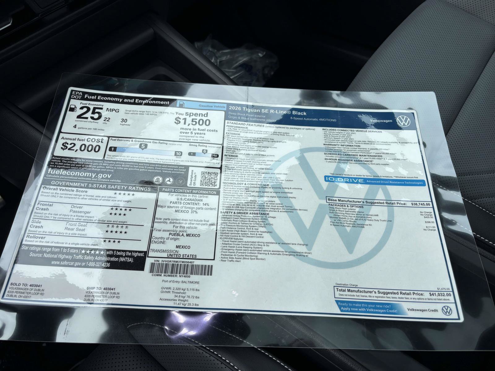 New 2026 Volkswagen Tiguan SE R-Line AWD/4WD image 33