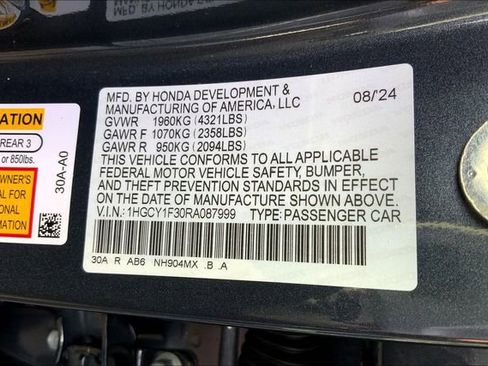 New 2024 Honda Accord EX image 14