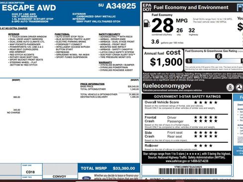 Used 2025 Ford Escape ST-Line w/ Cold Weather Package AWD/4WD image 4