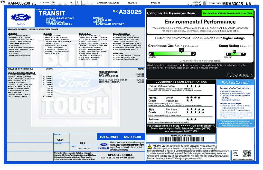 Used 2021 Ford Transit 350 XLT RWD image 30