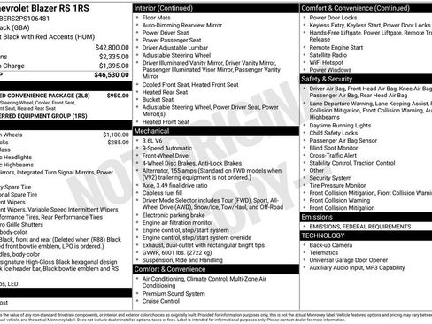 Certified 2023 Chevrolet Blazer RS w/ Enhanced Convenience Package image 28