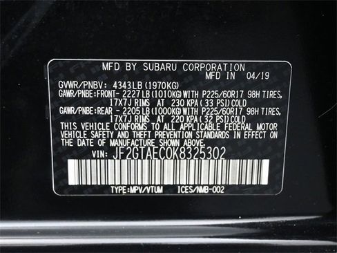 Used 2019 Subaru Crosstrek 2.0i Premium w/ Eyesight System image 42