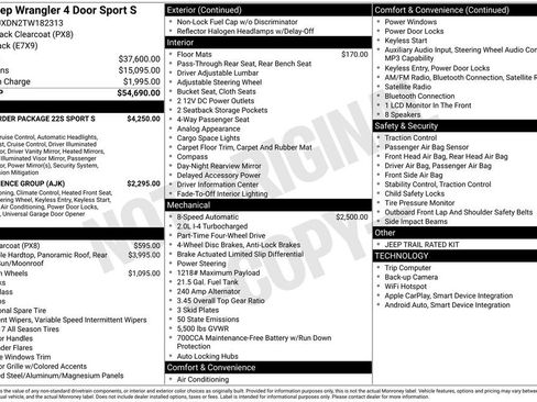New 2026 Jeep Wrangler Sport S image 38