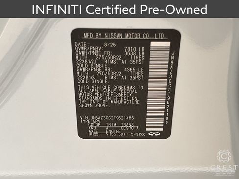Certified 2026 INFINITI QX80 Autograph w/ Premium Cargo Package AWD/4WD image 34