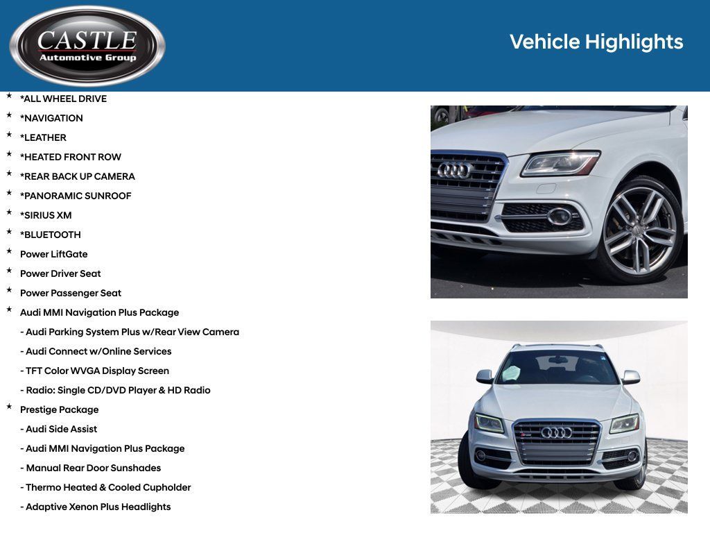 Used 2014 Audi SQ5 Prestige w/ Prestige Package AWD/4WD image 3
