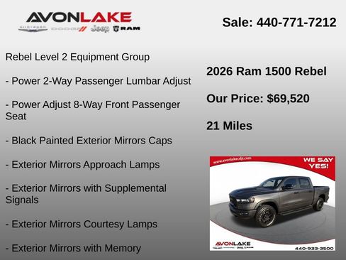 New 2026 RAM 1500 Rebel w/ Rebel Level 2 Equipment Group image 18