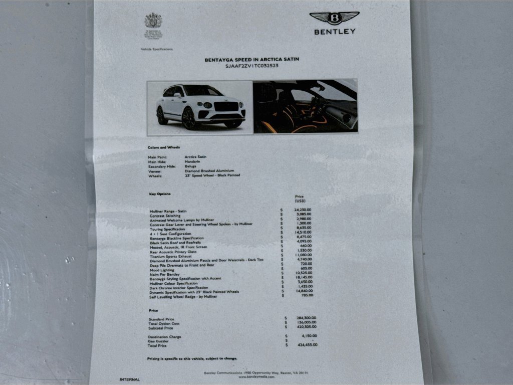 Used 2026 Bentley Bentayga Speed AWD/4WD image 9