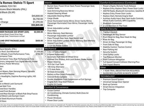 Used 2020 Alfa Romeo Stelvio Ti Sport w/ Quick Order Package 22S Sport image 35