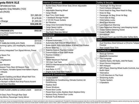 Used 2024 Toyota RAV4 XLE w/ Weather Package AWD/4WD image 22