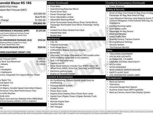 Used 2023 Chevrolet Blazer RS w/ Driver Confidence II Package FWD image 2