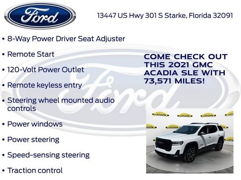 Used 2021 GMC Acadia SLE w/ Driver Convenience Package FWD image 30