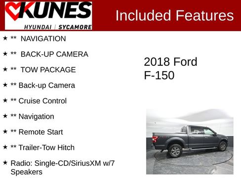 Used 2018 Ford F150 XLT w/ Equipment Group 302A Luxury image 2