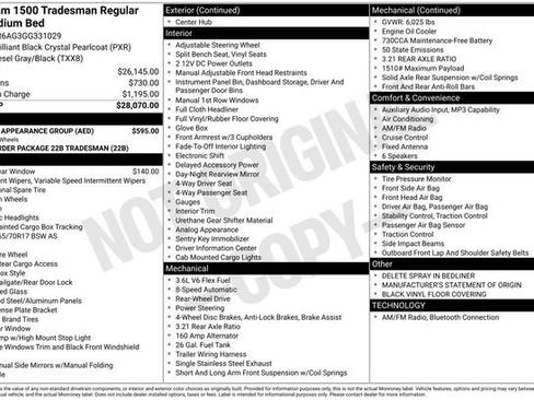 Used 2016 RAM 1500 Tradesman w/ Chrome Appearance Group image 31