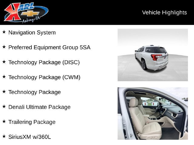 Used 2020 GMC Acadia Denali w/ Denali Ultimate Package AWD/4WD image 2