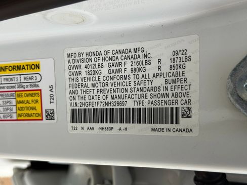 Used 2022 Honda Civic EX image 37