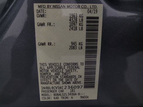 Used 2019 Nissan Altima 2.5 SR FWD image 33