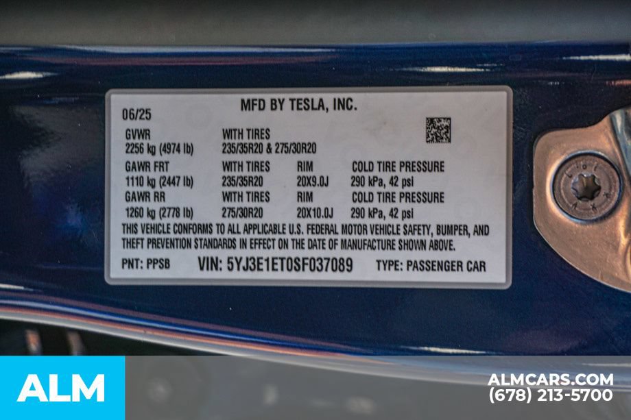 Used 2025 Tesla Model 3 Performance AWD/4WD image 60