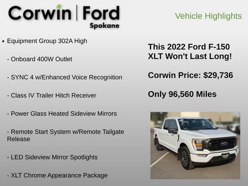 Used 2022 Ford F150 XLT w/ Equipment Group 302A High AWD/4WD image 6